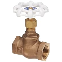 Milwaukee Valve UP502 Series Bronze Globe Valve, Potable Water Service, Inline, Threaded Bonnet, NPT Female