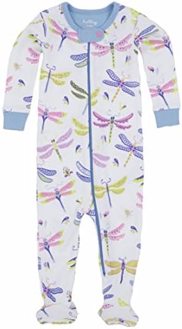 Hatley - Baby Baby-Girls Newborn Footed Coverall-Dragonflies, White, 6-12 Months