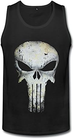 Roshow Men's The Punisher Water Stained Logo Tops