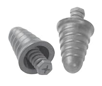 Peltor P1300 Skull Screw Earplugs, Gray, 120-Pair