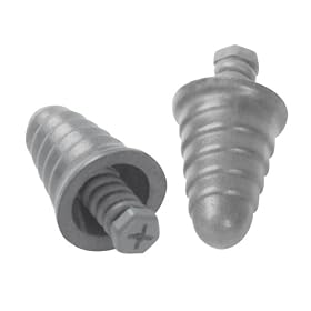 Peltor P1300 Skull Screw Earplugs, Gray, 120-Pair