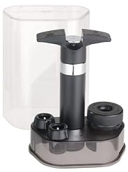 Swissmar Epivac Wine & Champagne Saver Set, Black