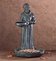 St. Frances Garden Statue with Dish Base - Aspen Country Store