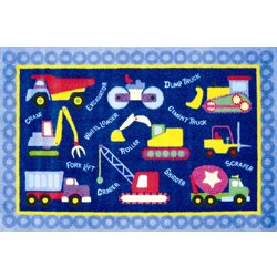Childrens Toyshop  Toys : LA Rug Under Construction 39-by-58-Inch Nylon Rug
