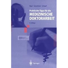 Praktische Tipps f�r die Medizinische Doktorarbeit