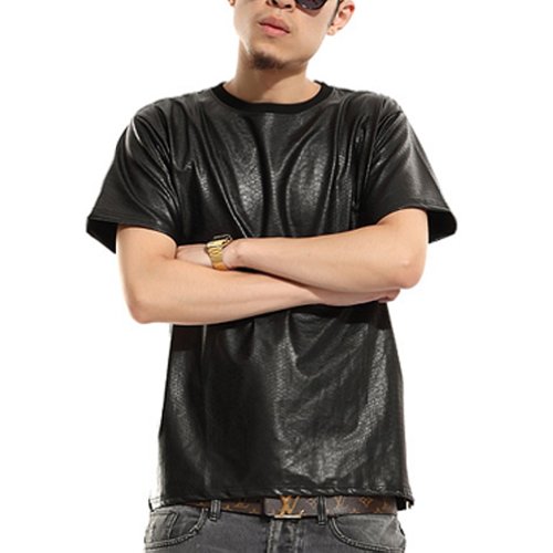 Pizoff Unisex Luxury Faux Alligator Leather T-shirts