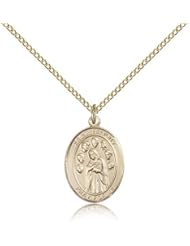 Free Engraving Included Medal-Gold Filled St. Saint Felicity Pendant 3/4" 8341GF--w/18" Chain w/Box Death of Children