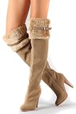 41BTdBx02EL. SL160  Wild Rose Belva 02 Fur Thigh High Boot Tan