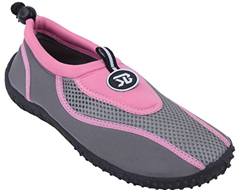 Sunville Women's Water Shoes Aqua Socks,7 B(M) US,Pink-2907