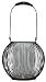 Metal lantern with inserted glass cylinder 9 7/8"H x 9 1/2"D