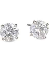 10k Gold Swarovski Zirconia Studs (1 cttw)
