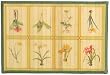 Laser Printed Split Bamboo Flower Bulbs Placemat 18" x 12" Set / 6