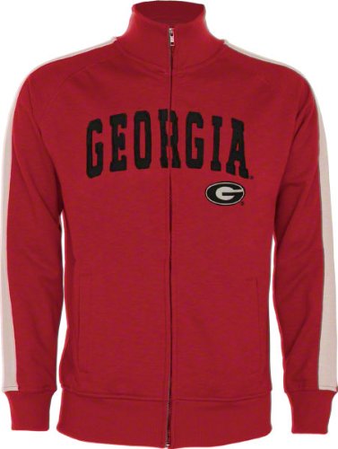 Georgia Bulldogs Red Pinnacle Slub French Terry Track Jacket
