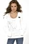 Minnesota Wild Women's Raw Edge V Hoodie w/Graphic - by Alyssa Milano