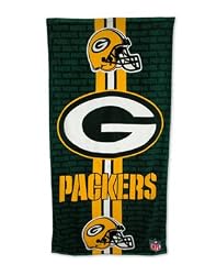 GREEN BAY PACKERS 100% Cotton Full Size 30" by 60" BEACH / BATH TOWEL