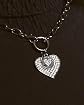 Pave Heart Charm Necklace Product Image