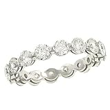 Round Single prong Set Diamond Eternity Band 2.45cttw