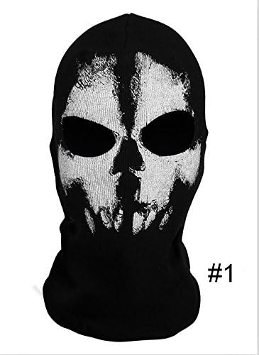 LoJe Call of Duty Balaclava Face Skull Ghost Mask , black 1#