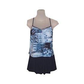 It Figures Hip Hider Collection Hawaiian Skortini (tank and shorts) Swimsuit RETAIL VALUE $110