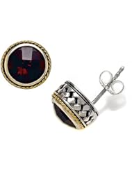 Silver and 18kt Yellow Gold Gem Earrings by Effy Collection®