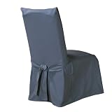 Sure Fit Cotton Duck Long Dining Room Chair Slipcover - Blue Stone by Sure Fit