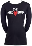 Spoilt Rotten - Mind The Bump Logo - Long Sleeve Cool Maternity T-Shirt BLACK, Large, L