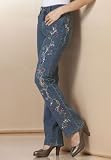 Roamans Plus Size Bejeweled Jeans by denim 24/7®