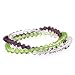 Genuine Swarovski Crystal Purple, Green, Crystal Bracelet Set