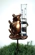 Decorative Bronze Finished Frog Rain Gauge