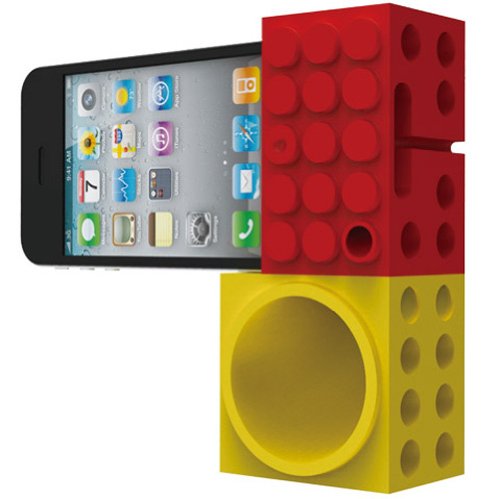 Buy Ozaki iCoat IH927A iCarry time2brick Stand & Amplifier for iPhone 4/4S - Mount - Retail Packaging - YellowithRed