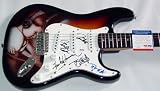 Tesla Autographed Signed Airbrush Fender Guitar & Proof PSA