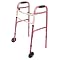 Mabis Healthcare Aluminum Folding Walker - Pink