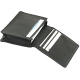 Falcon Genuine Leather Business Card Dispenser, Black