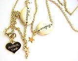 Disney Couture Gold Plated Long Slim Believe Ovals Necklace * Kidada Jone's Tinkerbell Special Holiday Collection * * We Do NOT Ship To Australia And Japan *