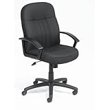 Boss Black Fabric Mid-Back Executive Chair