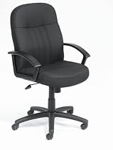 Boss Black Fabric Mid-Back Executive Chair