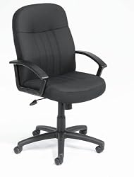 Boss Black Fabric Mid-Back Executive Chair