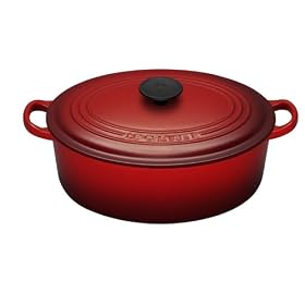 Le Creuset Cast Iron Oval Casserole, Cerise, 29 cm
