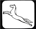 Decorated Mouse Pad with "black and white", horse, jumping, Africa, Egypt, "Middle East", equine, animal