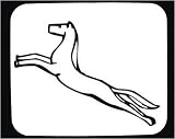 Mouse Pad with "black and white", horse, jumping, Africa, Egypt, "Middle East", equine, animal
