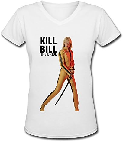 RIDA Women's Kill Bill The Bride V-Neck T-shirts Medium