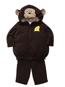 Carters Infant Monkey Costume Baby Boys & Girls Hoody Jacket & Sweat Pants Set