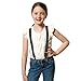 HOLD'EM Suspenders for Kids - 1 Inch Suspender Perfect for Tuxedo - Grey (22