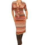 Blue Banana - Zig Zag Print Pussy Bow Dress