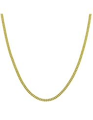 14 Karat Yellow Gold 2-mm Diamond-cut Double Stacked Ball Necklace (18 Inch)