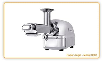 Super Angel 5500 Stainless Steel Living Juice Extractor - Super Heavy Duty Juicer: for Fruits Vegetables Leafy Greens Wheatgrass More