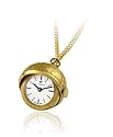 Catorex Women's Les petites 18k Etched Brass Revolving Sphere Pendant Watch