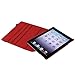 Leather Case Compatible with Apple iPad 2 / iPad 3rd Gen / The new iPad / iPad with Retina display / iPad 4, Red