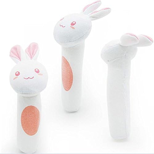 Baby Toy Hand Puppet Cute Animal Soft Plush Rattles 6" Rabbit
