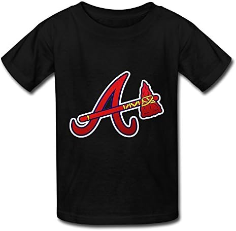 T Shirt For Big Youth' Atlanta Brave Logo Black